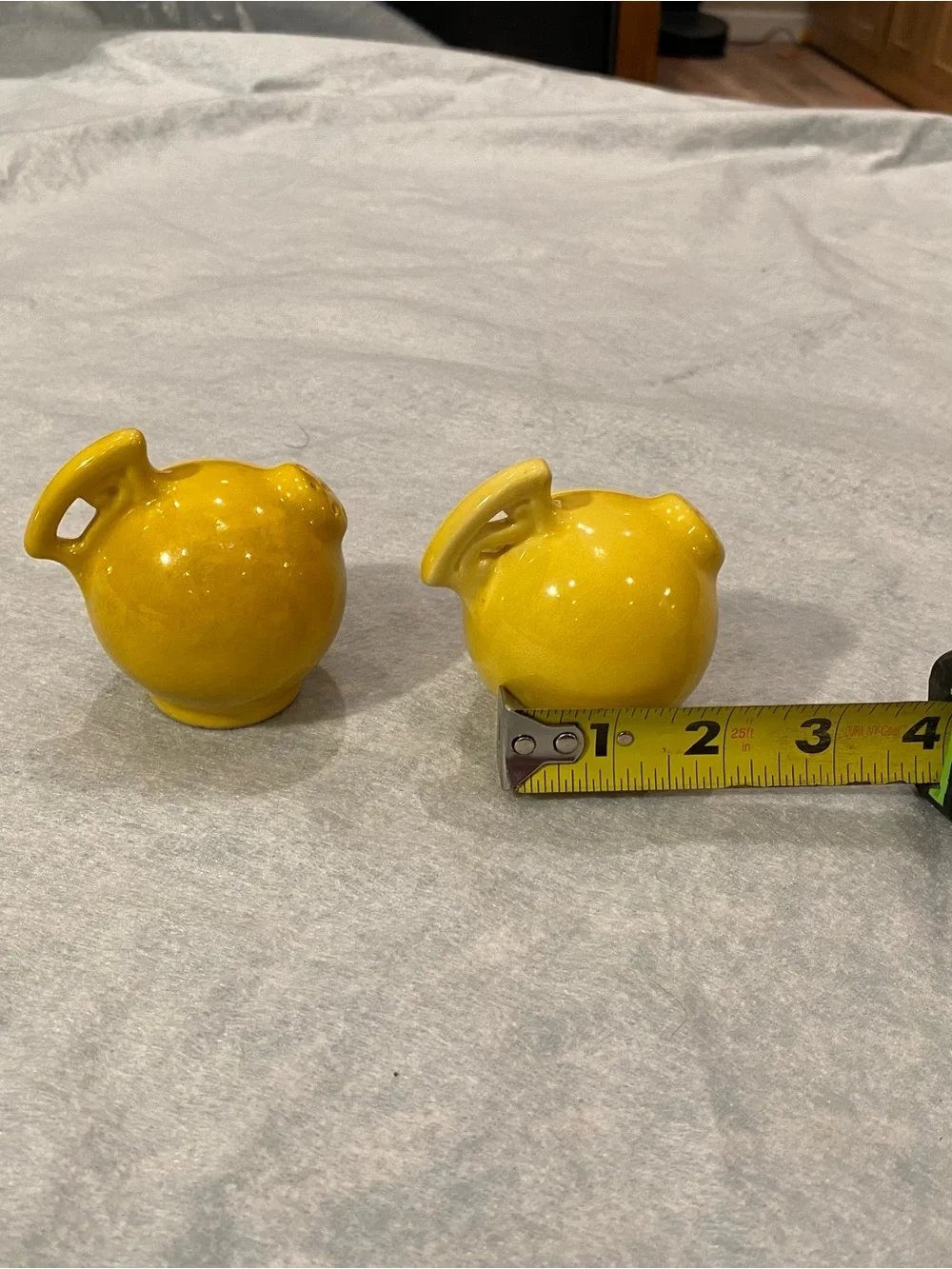 Bright Yellow Ceramic Salt and Pepper Shakers